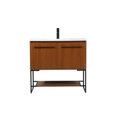 36 inch Single bathroom vanity in teak