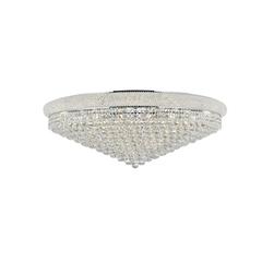 Primo 30 light Chrome Flush Mount Clear Royal Cut Crystal
