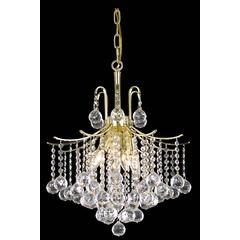 Amelia Collection Pendant D17in H20in Lt:6 Gold Finish