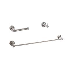 Freya 3-Piece Bathroom Hardware Set in Brushed Nickel