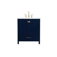 30 inch Single bathroom vanity in blue