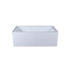 Alcove soaking bathtub 32x60 inch right drain in glossy white