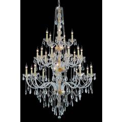 Verona 25 light Gold Chandelier Clear Royal Cut Crystal