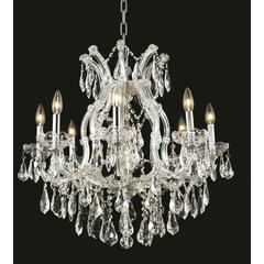 Maria Theresa 9 light Chrome Chandelier Clear Royal Cut Crystal