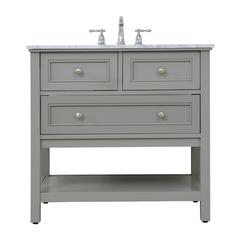 36 in. Single bathroom vanity set in Grey