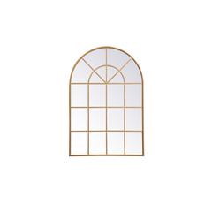 Metal windowpane mirror 36 inch x 53 inch in Brass