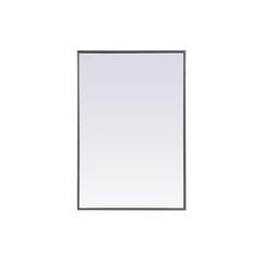 Metal Frame Rectangle Mirror 24x36 Inch in Silver