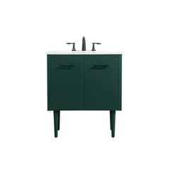 30 inch Single bathroom vanity in green