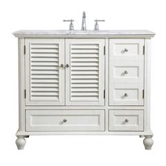 42 inch Single Bathroom Vanity in Antique White