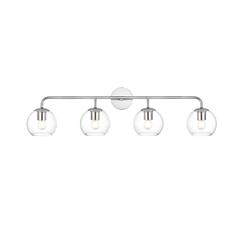 Genesis 4 light Chrome and Clear Bath Sconce