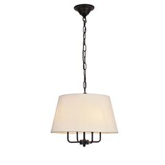 Maple Collection Pendant D17 H13.75 Lt:4 Black Finish