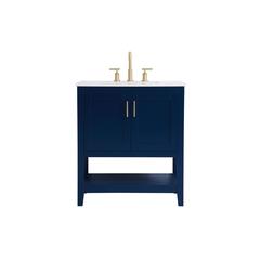 30 inch Single Bathroom Vanity in Blue