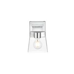 Merrick 1 light Chrome and Clear Bath Sconce