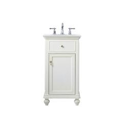 19 inch Single Bathroom vanity in antique white
