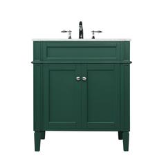30 inch Single bathroom vanity in green