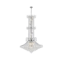 Toureg 20 light Chrome Chandelier Clear Royal Cut Crystal