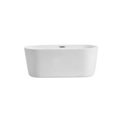 59 inch soaking roll top bathtub in glossy white