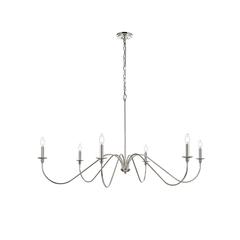 Rohan 54 inch chandelier in Polished Nickel