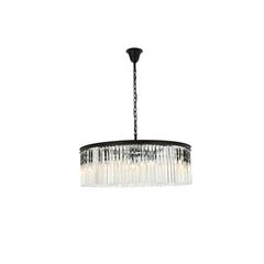 Sydney 10 light Matte Black Chandelier Clear Royal Cut Crystal