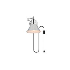 Jair 1 light Chrome swing arm plug in wall sconce
