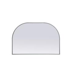 Metal Frame Arch Mirror 36x24 Inch in Silver