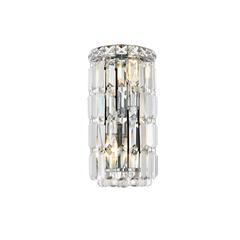 Maxime 2 Light Chrome Wall Sconce Clear Royal Cut Crystal