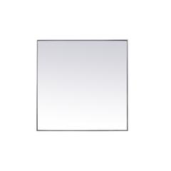 Metal Frame Square Mirror 42 inch in Silver