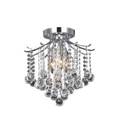 Amelia Collection Flush Mount D12in H12in Lt:3 Chrome Finish