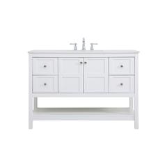 48 inch Single Bathroom Vanity in White