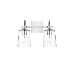 Avani 2 light Chrome and Clear Bath Sconce
