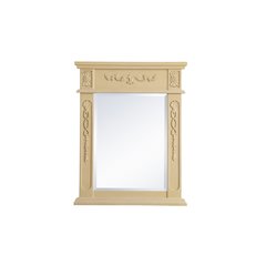 Wood Frame Mirror 22 Inch X 28 Inch In Light Antique Beige