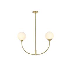 Nyomi 30 inch chandelier in Brass