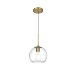 Baxter 8 Inch Pendant Clear Shade in Satin Gold