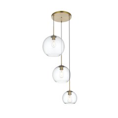 Baxter 21 Inch Pendant Clear Shade in Satin Gold