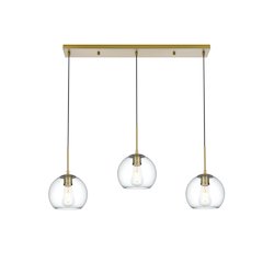 Baxter 36 Inch Pendant Clear Shade in Satin Gold