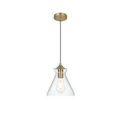 Destry 8 Inch Pendant Clear Shade in Satin Gold