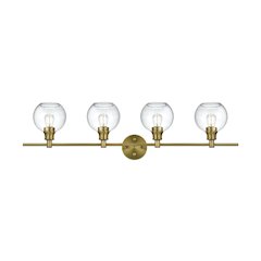 Collier 4 Light Satin Gold and Clear Glass Wall Sconce