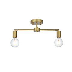 Zane 21.5 Inch Flush Mount in Satin Gold