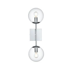 Neri 6 Inch Wall Sconce Clear Shade in Chrome