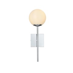 Neri 6 Inch Wall Sconce White Shade in Chrome