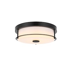 Kolson 12 Inch Led Flush Mount In Black