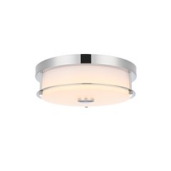 Kolson 12 Inch Led Flush Mount In Chrome