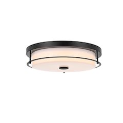 Kolson 16 Inch Led Flush Mount In Black