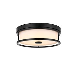 Kolson 12 Inch Led Flush Mount In Black