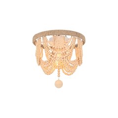 Jolie 12 Inch Beaded Flush Mount In Beige