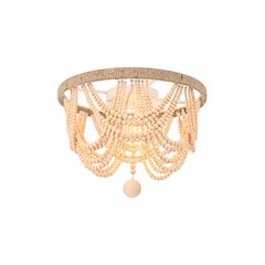 Jolie 16 Inch Beaded Flush Mount In Beige