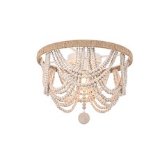 Jolie 16 Inch Beaded Flush Mount In Antique White