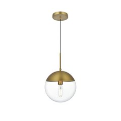 Eclipse 10 Inch Pendant Clear Shade in Chrome