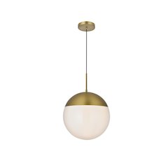 Eclipse 14 Inch Pendant Frosted White Shade in Satin Gold