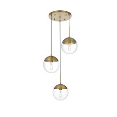 Eclipse 18 Inch Pendant Clear Shade in Chrome